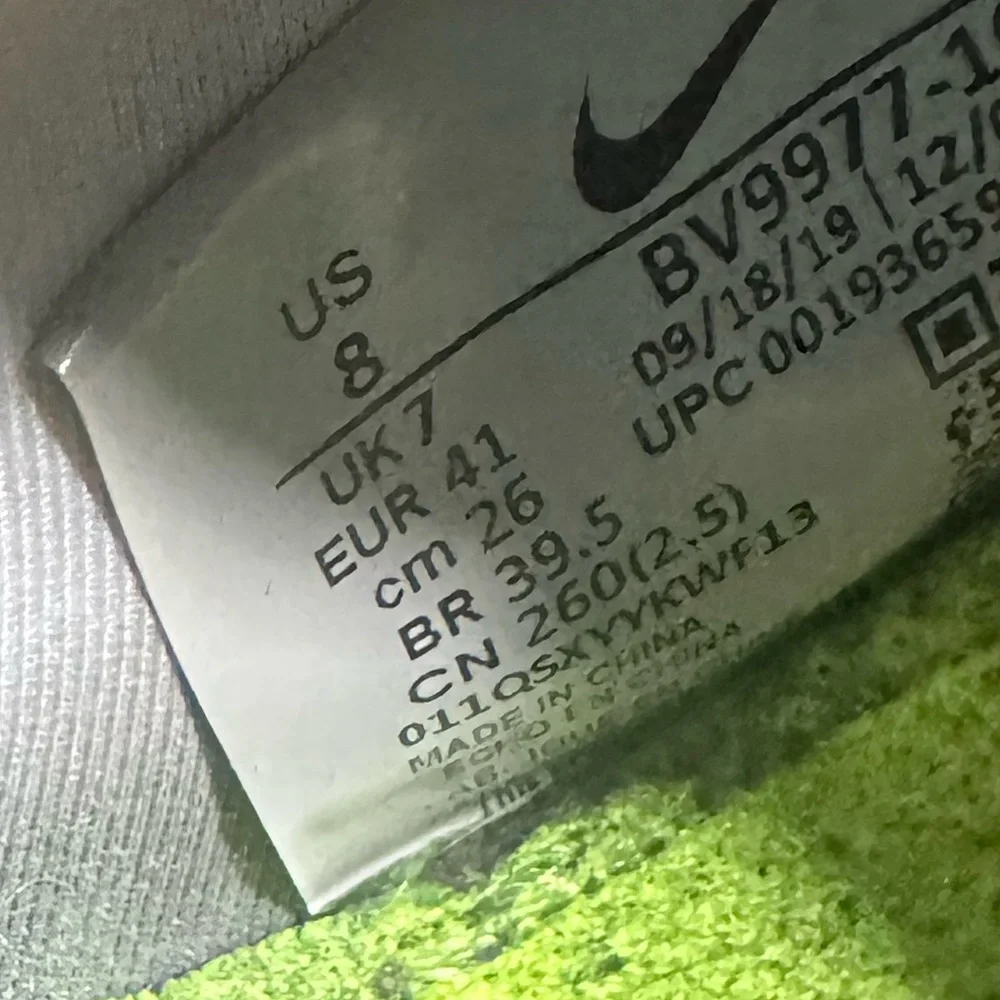 Nike Air Neon Green and Black Sneakers size 8
